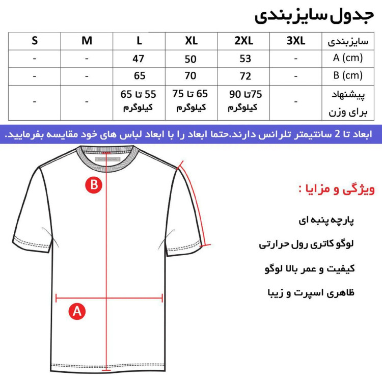 تیشرت پنبه مردانه لیورپول مدل z5757