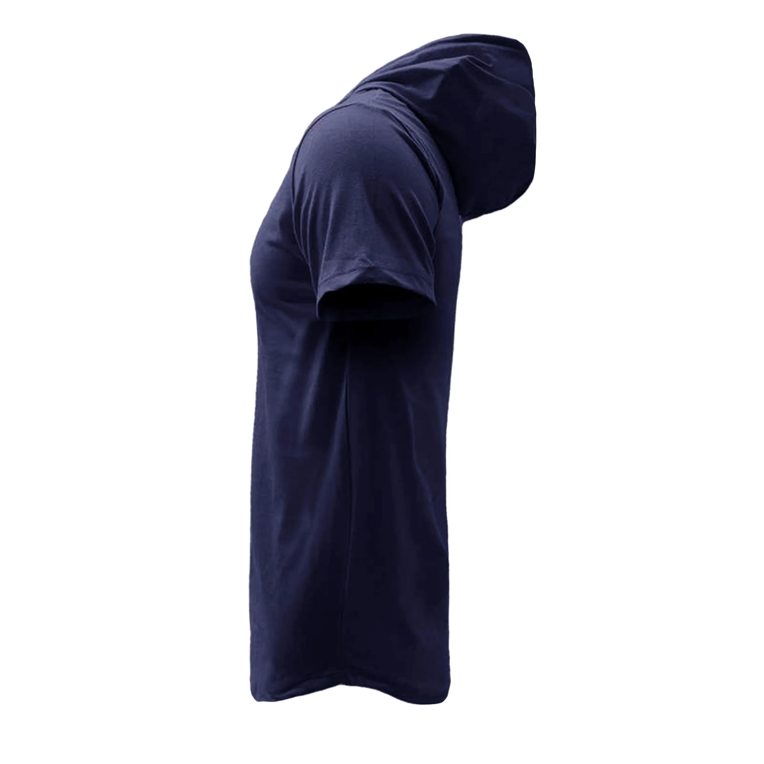 تی شرت آستین کوتاه کلاه دار مردانه سورمه ای طرح dream سایز L XL XXL