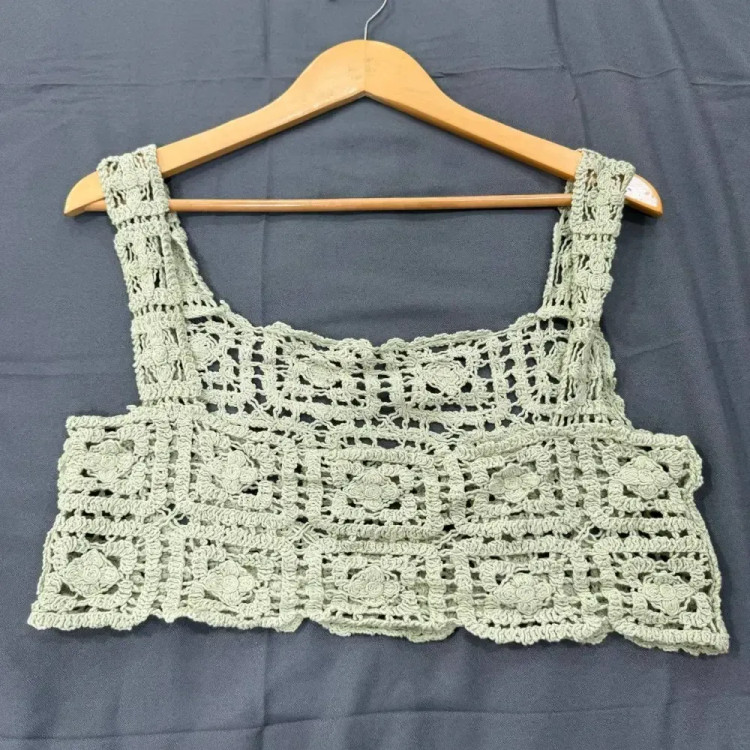 تاپ قلاب بافی فری سایز زنانه کد 1047 مناسب تا سایز 42 تن خور شیک