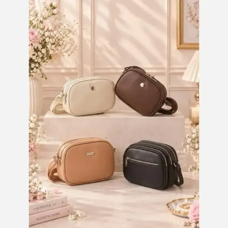 کیف سالی سه خونه دستی و دوشی زنانه سایز 22 در 15 رنگ بندی متنوع