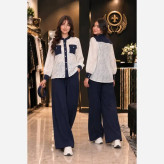 ست مجلسی نوردخت به همراه تل جنس سوپرمازراتی و گیپور فری سایز 38 تا 46