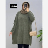 مانتو پانچ بافت تراکم بالا فری سایز مدل ترنج