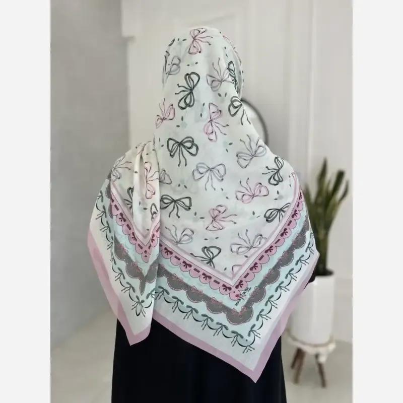 روسری طرحدار پینترستی سوپرنخ قواره 140 کیفیت تضمینی