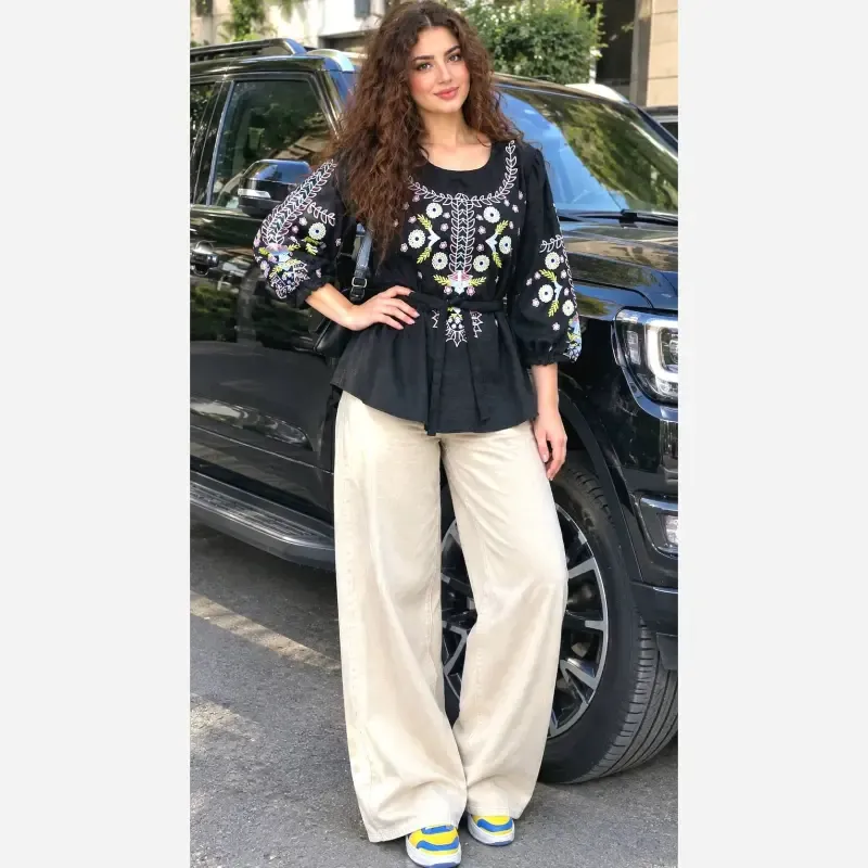 تونیک چاپی رنگی آرامش جنس شانتون درجه یک فری سایز