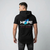 تی شرت مردانه آستین کوتاه الیاف نخی کلاه دار مدل HOPE جین وست