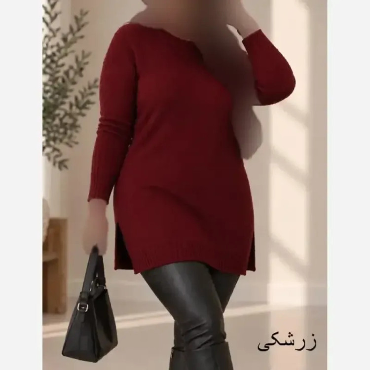 تونیک بافت زنانه نخ ترک ضد حساسیت سایز 38 تا 48