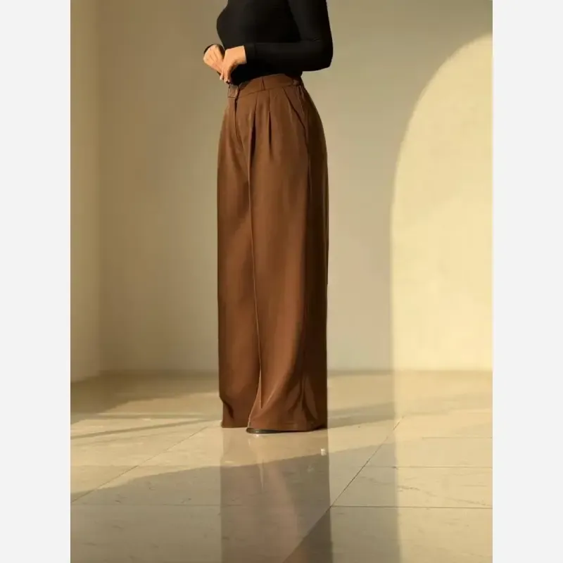 شلوار بگ مازراتی زنانه قد 102 پشت کمر کش سایز 1 و 2 رنگ مشکی و قهوه ای